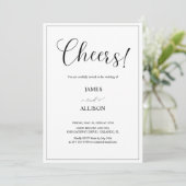 Hoera voor Forev Cheers Elegant Minimalist Simple Kaart (Staand voorkant)