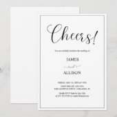 Hoera voor Forev Cheers Elegant Minimalist Simple Kaart (Voorkant / Achterkant)