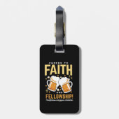 Hoera voor Geloof & Fellowship - Oktoberfest Bagagelabel (Achterkant verticaal)