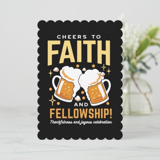 Hoera voor Geloof & Fellowship - Oktoberfest Feestdagenkaart (Staand voorkant)