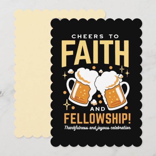 Hoera voor Geloof & Fellowship - Oktoberfest Feestdagenkaart (Voorkant / Achterkant)