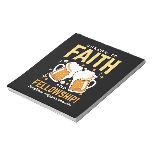 Hoera voor Geloof & Fellowship - Oktoberfest Notitieblok (Linkerzijde)