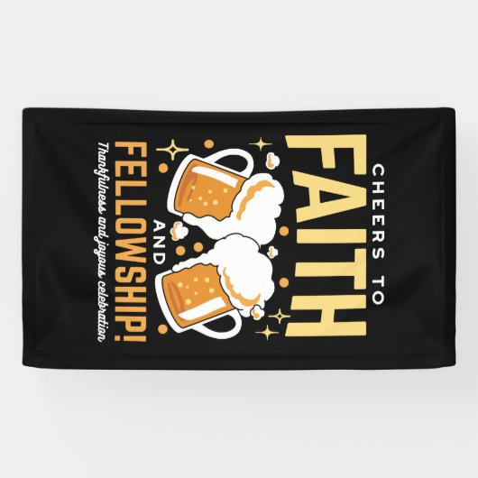 Hoera voor Geloof & Fellowship - Oktoberfest Spandoek (Horizontaal)