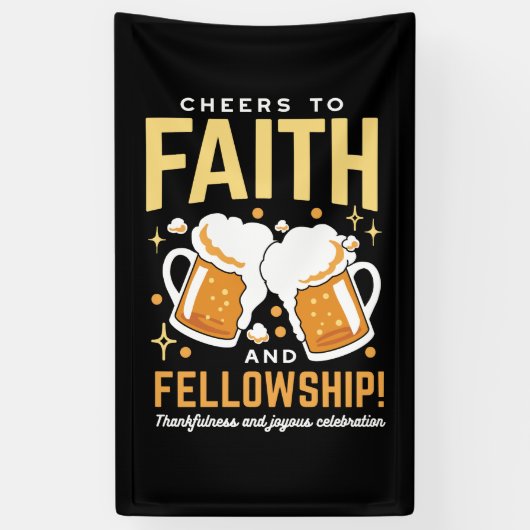 Hoera voor Geloof & Fellowship - Oktoberfest Spandoek (Verticaal)