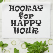 HOERA VOOR HAPPY HOUR HANDDOEK (Gevouwen)