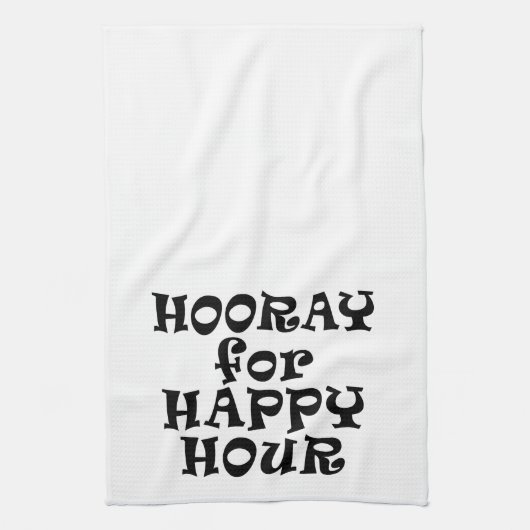 HOERA VOOR HAPPY HOUR HANDDOEK (Verticaal)