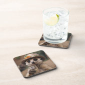 Hoera voor het leven: Gran Meerkat geniet van een  Bier Onderzetter (Rechterzijde)