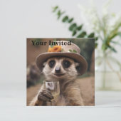 Hoera voor het leven: Gran Meerkat geniet van een  Kaart (Staand voorkant)