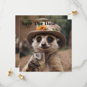 Hoera voor het leven: Gran Meerkat geniet van een Save The Date
