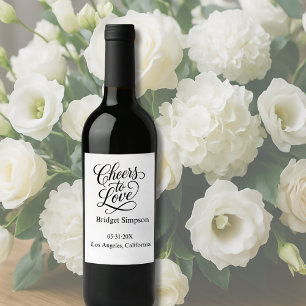Hoera voor het liefdesscript - Elegant Charm Wijn Etiket