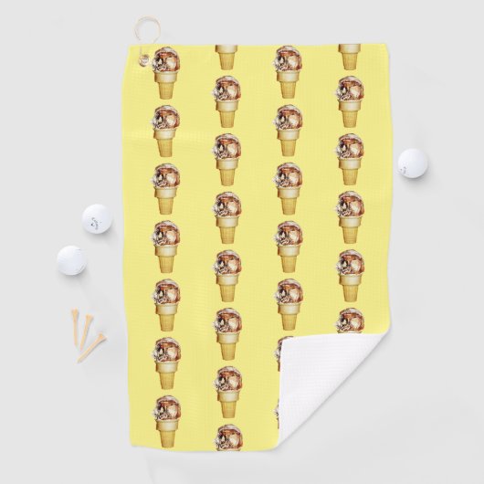 Hoera voor ijskap golfhanddoek (Insitu)