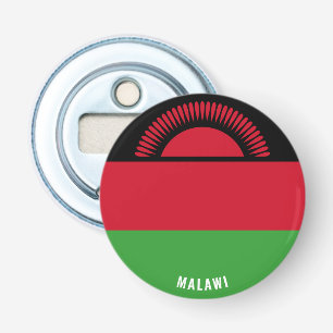 Hoera voor Malawi! Prachtig patriottisch Button Flesopener