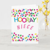 HOERA VOOR MIJN NICHTJE OP JE VERJAARDAG KAART (Gele Bloem)