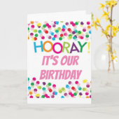 HOERA VOOR MIJN **** OP ONZE VERJAARDAG **** KAART (Gele Bloem)