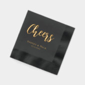 Hoera voor Modern Minimal | Huwelijksmonogram Folie Servetten (Links)