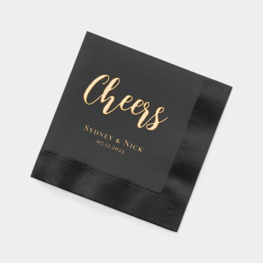 Hoera voor Modern Minimal | Huwelijksmonogram Folie Servetten (Links)