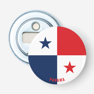 Hoera voor Panama! Prachtig patriottisch Button Flesopener