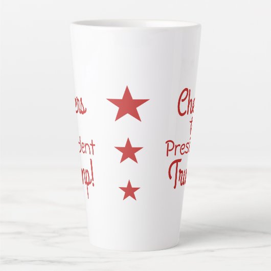 Hoera voor President Trump! Latte Mok (Voorkant)