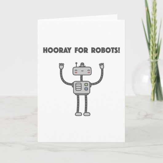 Hoera voor robots! kaart (Voorkant)