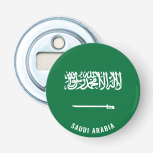 Hoera voor Saoedi-Arabië! Prachtig patriottisch Button Flesopener
