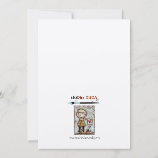 Hoera voor vandaag! - Frameable Art Kaart (Achterkant)