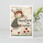 Hoera voor vandaag! - Frameable Art Kaart (Staand voorkant)