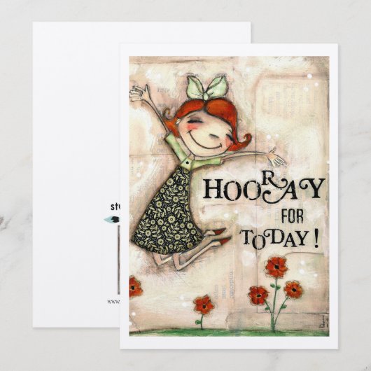 Hoera voor vandaag! - Frameable Art Kaart (Voorkant / Achterkant)