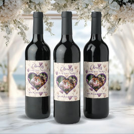 Hoera voor vele jaren samen | Fotosjabloon Wijn Etiket