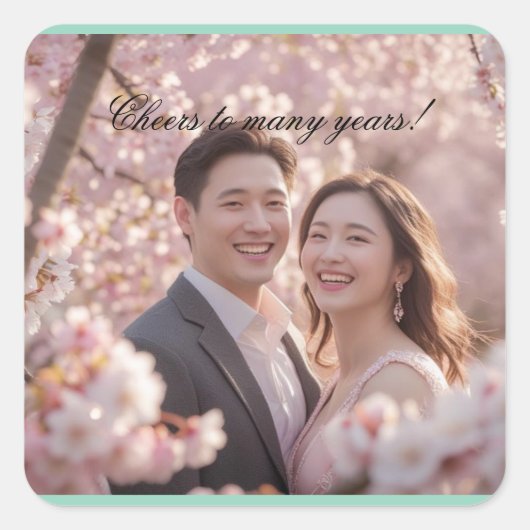 Hoera voor vele jaren Sticker (Voorkant)