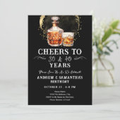 Hoera voor Whiskey Double Adult Birthday Kaart (Staand voorkant)