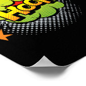 Hoera!! Vrolijke Pop Art Comic Celebration Poster (Hoek)