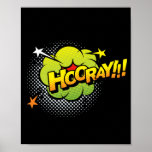 Hoera!! Vrolijke Pop Art Comic Celebration Poster<br><div class="desc">Vier het met een uitbarsting van kleur en opwinding met behulp van dit levendige 'Hooray!!!' pop art design. Geïnspireerd door de feestelijke energie van klassieke stripboeken, voegt dit levendige stuk een vreugdevol en dynamisch element toe aan elke ruimte, waardoor het perfect is voor diegenen die houden van gedurfde en expressieve...</div>