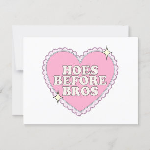 Hoes voor bros T-Shirt Briefkaart