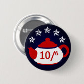 Hoes voor President:  Tea Party Button (Voorkant /achterkant)