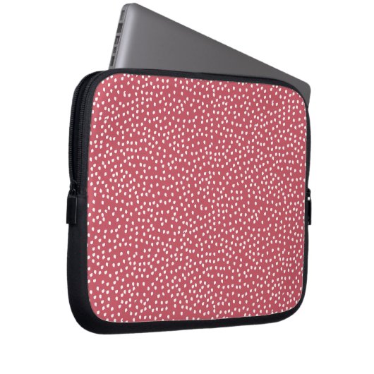 hoes voor rode polka dot-laptop (Voorkant Rechts)