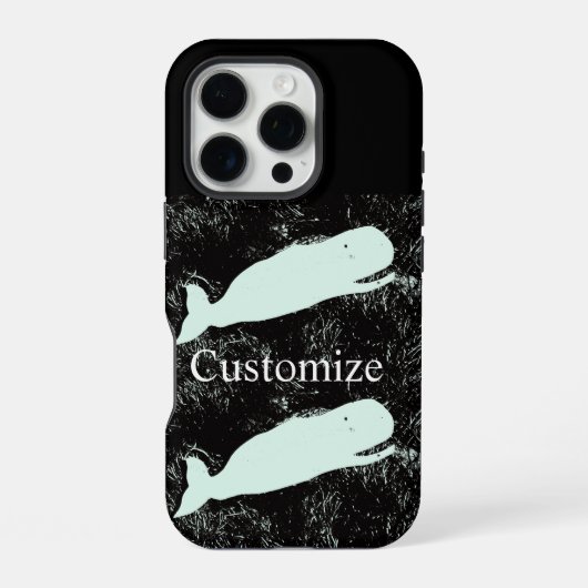 hoes voor witte walvissen telefoon iPhone hoesje (Achterkant)