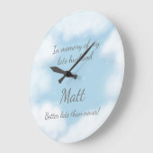 "Hoesband beter laat dan nooit" Funny Custom Grote Klok (Hoek)