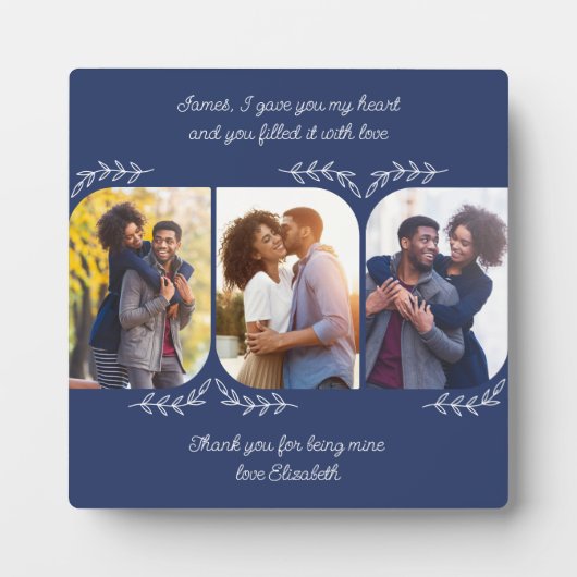 Hoesband Loving Words 3 Verticale Foto Collage Fotoplaat (Voorkant)