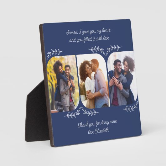 Hoesband Loving Words 3 Verticale Foto Collage Fotoplaat (Voorkant)