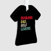 Hoesbandvader golflegende  retro Kerstmis of Ornament (voorkant)