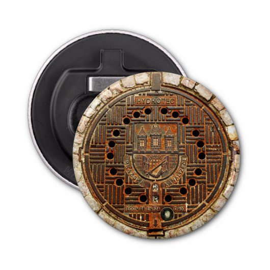 Hoesje 4 mangat (Praag) Button Flesopener (Voorkant)