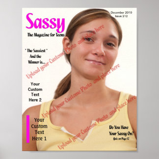 Hoesje aangepast tijdschrift, sassy Teen Poster