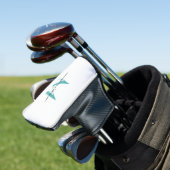 Hoesje Aangepaste dames Blauwgroen naam Monogram P Golfheadcover (Insitu)