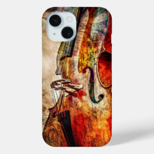 Hoesje abstracte kunst viool