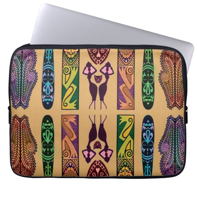 Hoesje Afrikaanse afdruklaptop Laptop Sleeve (Voorkant)