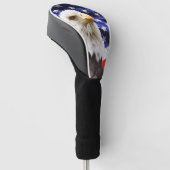 Hoesje Amerikaanse vlag en Eagle Golf Head Golfheadcover (Schuin)