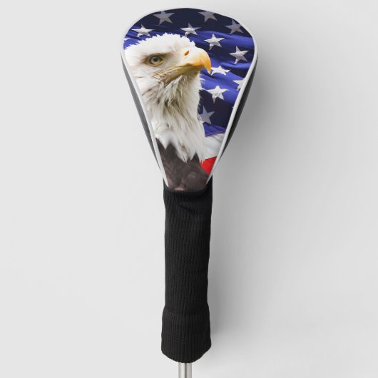 Hoesje Amerikaanse vlag en Eagle Golf Head Golfheadcover (Voorkant)