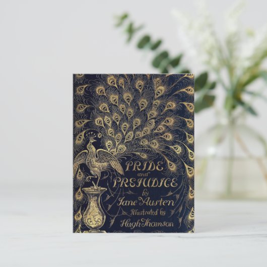 Hoesje Antiek Pride and Prejudice Peacock Edition Briefkaart (Staand voorkant)