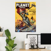 Hoesje Art Black Amazon van Mars 1951 Poster (Thuiskantoor)