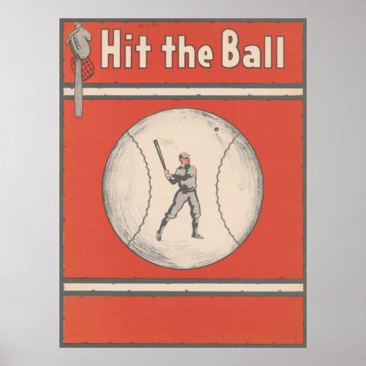  Hoesje Baseball Magazine Illustratie Poster (Voorkant)